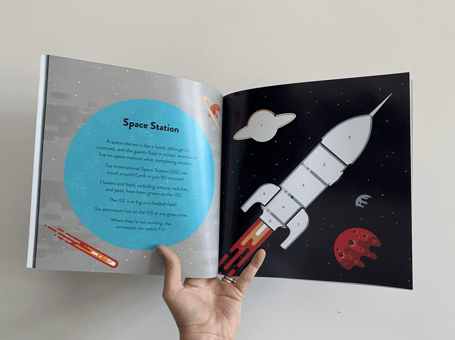 COLOR WITH STICKERS: SPACE